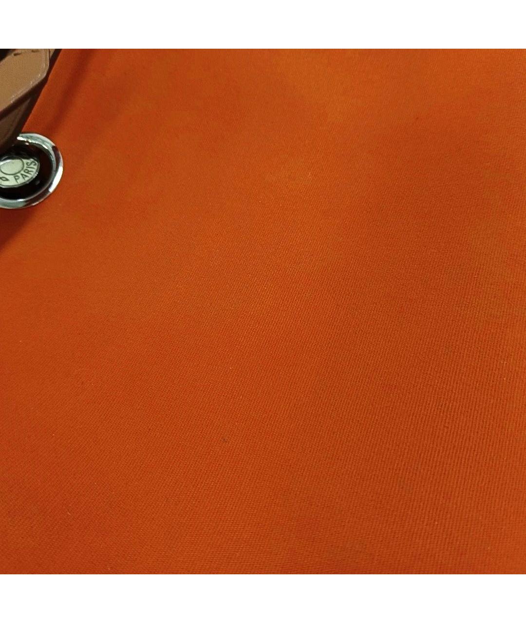 HERMES Оранжевая кожаная сумка с короткими ручками, фото 8