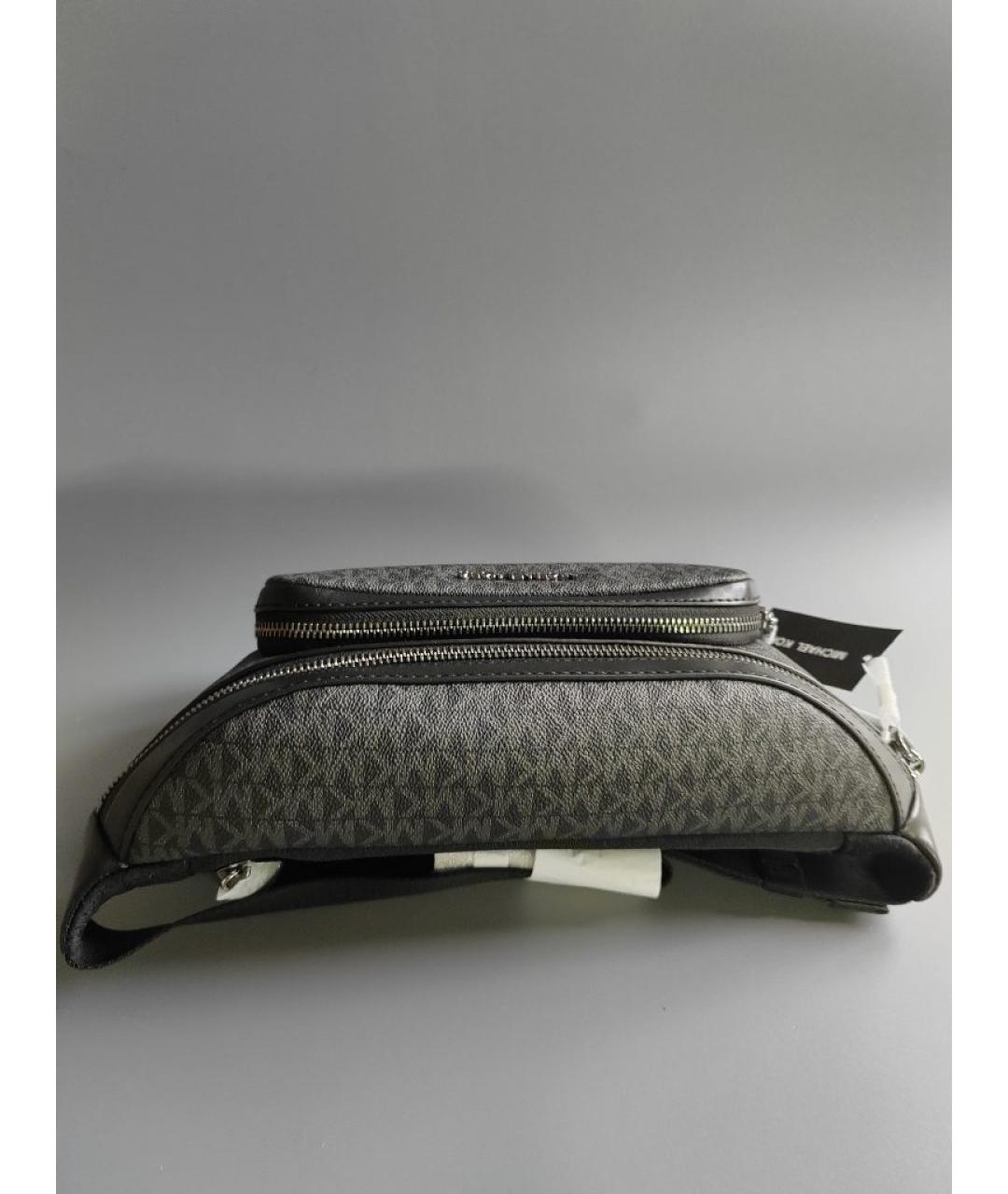 MICHAEL KORS Черная поясная сумка из искусственной кожи, фото 7