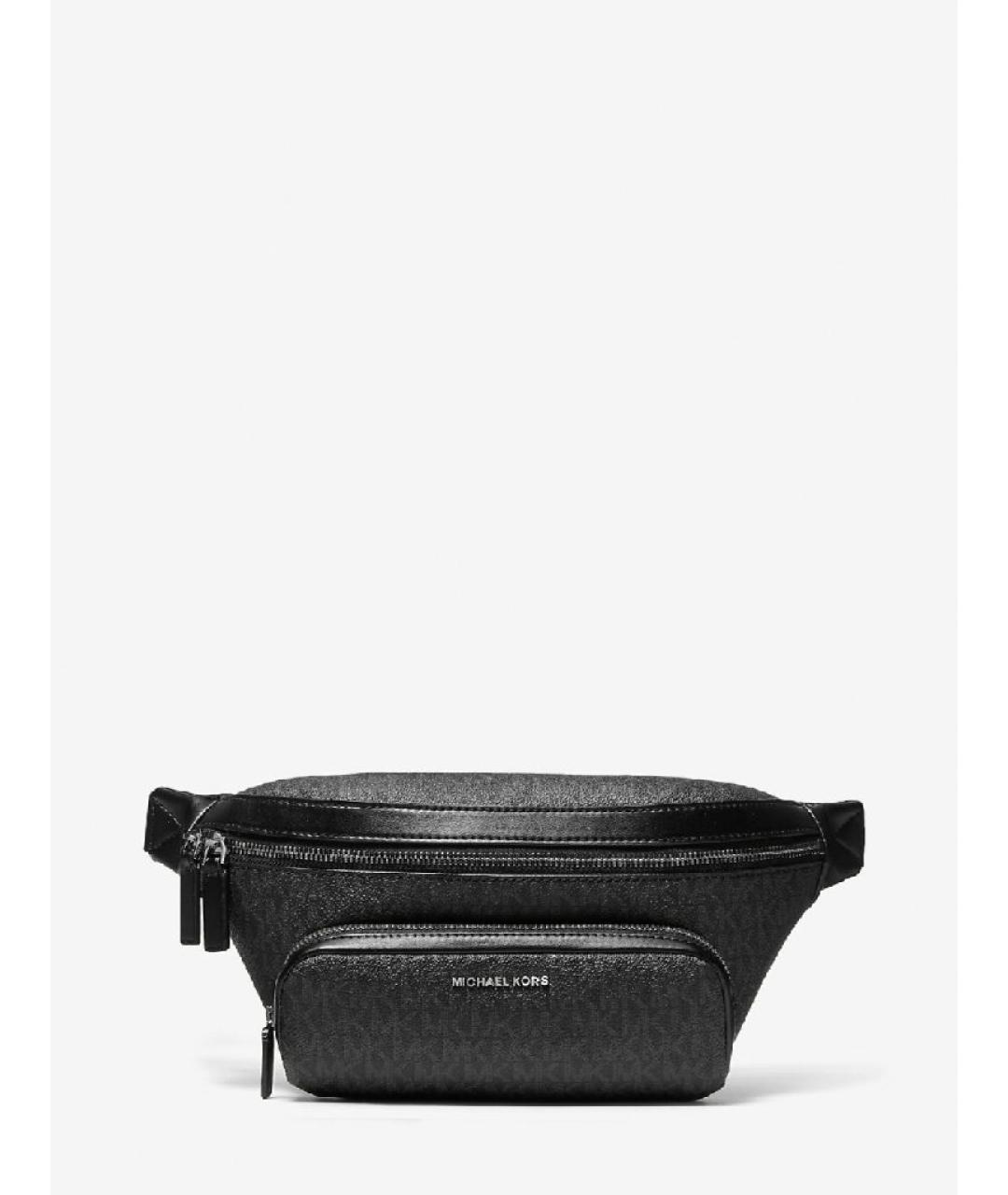 MICHAEL KORS Черная поясная сумка из искусственной кожи, фото 9