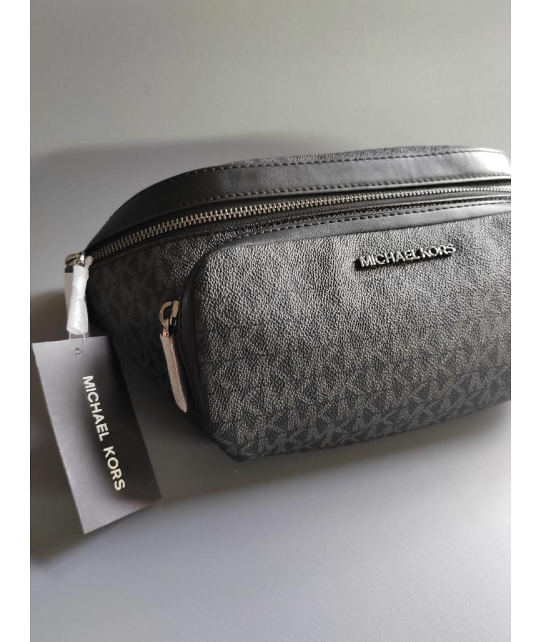 MICHAEL KORS Черная поясная сумка из искусственной кожи, фото 5