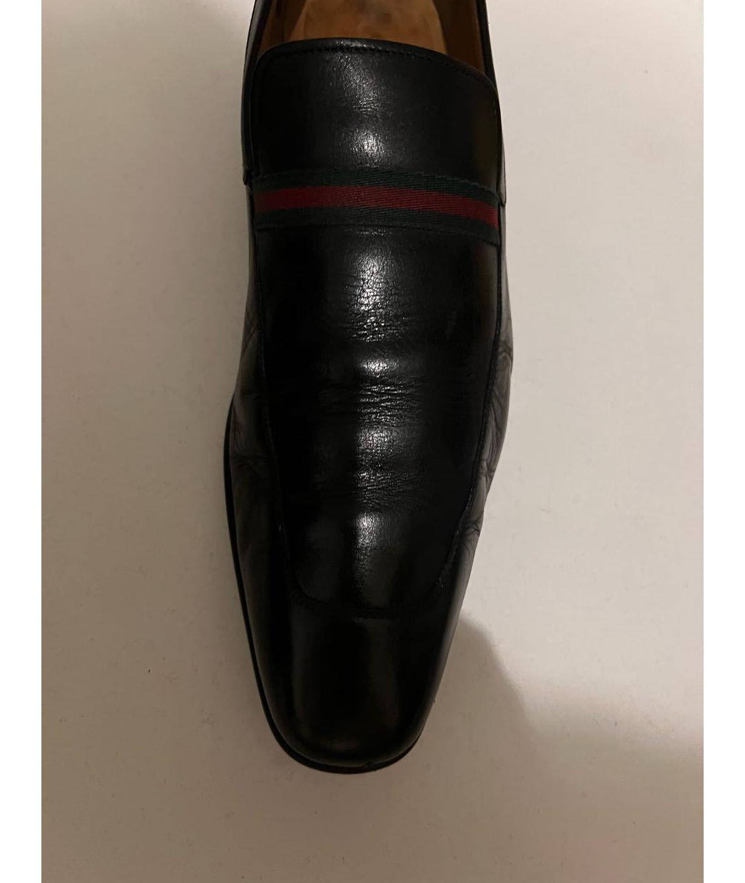 GUCCI Черные кожаные низкие ботинки, фото 5