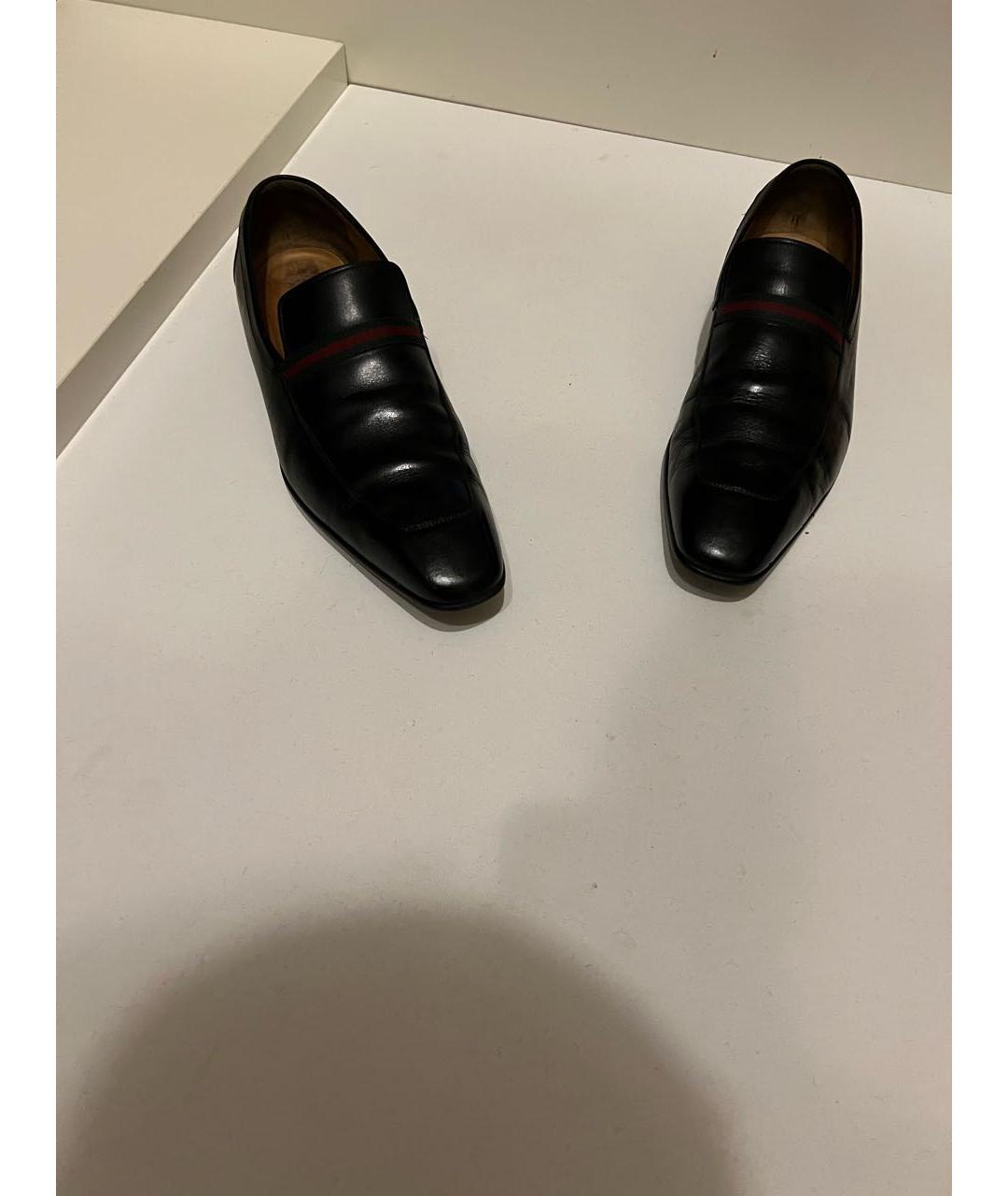 GUCCI Черные кожаные низкие ботинки, фото 6