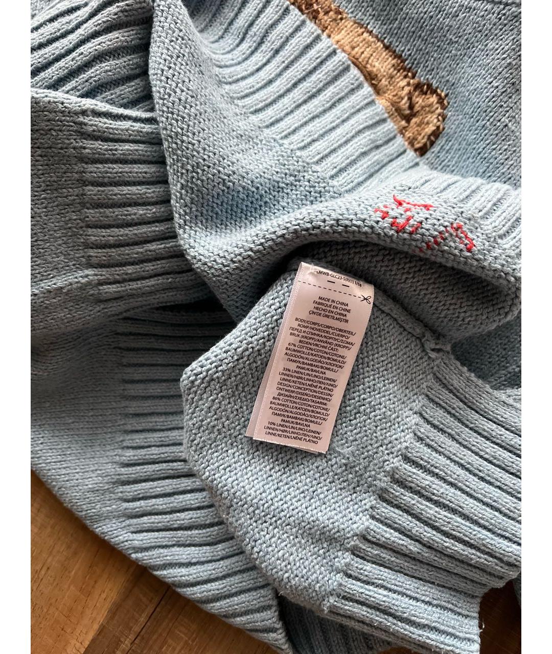 POLO RALPH LAUREN Голубой хлопковый джемпер / свитер, фото 6