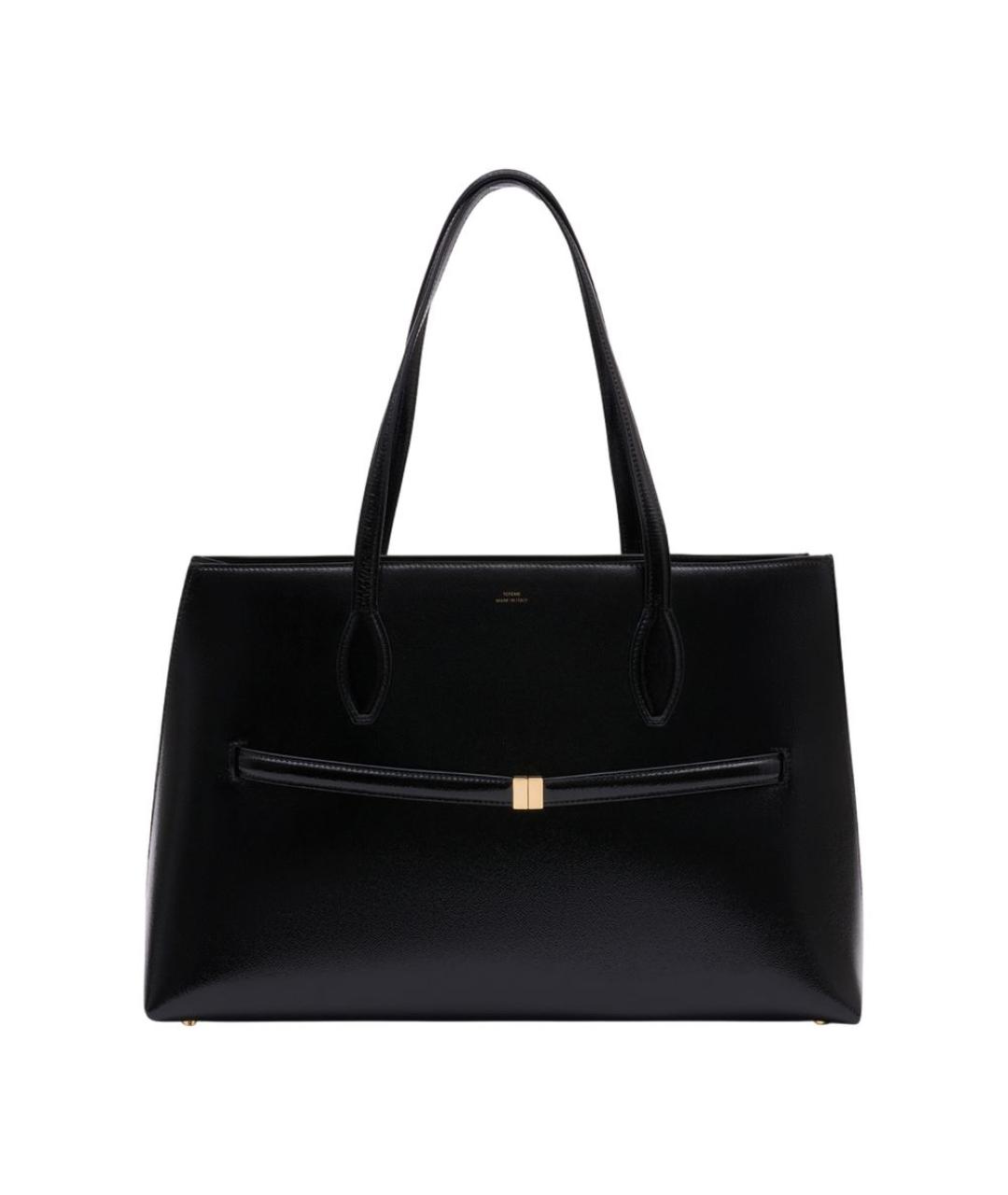 TOTEME Черная кожаная сумка тоут, фото 1