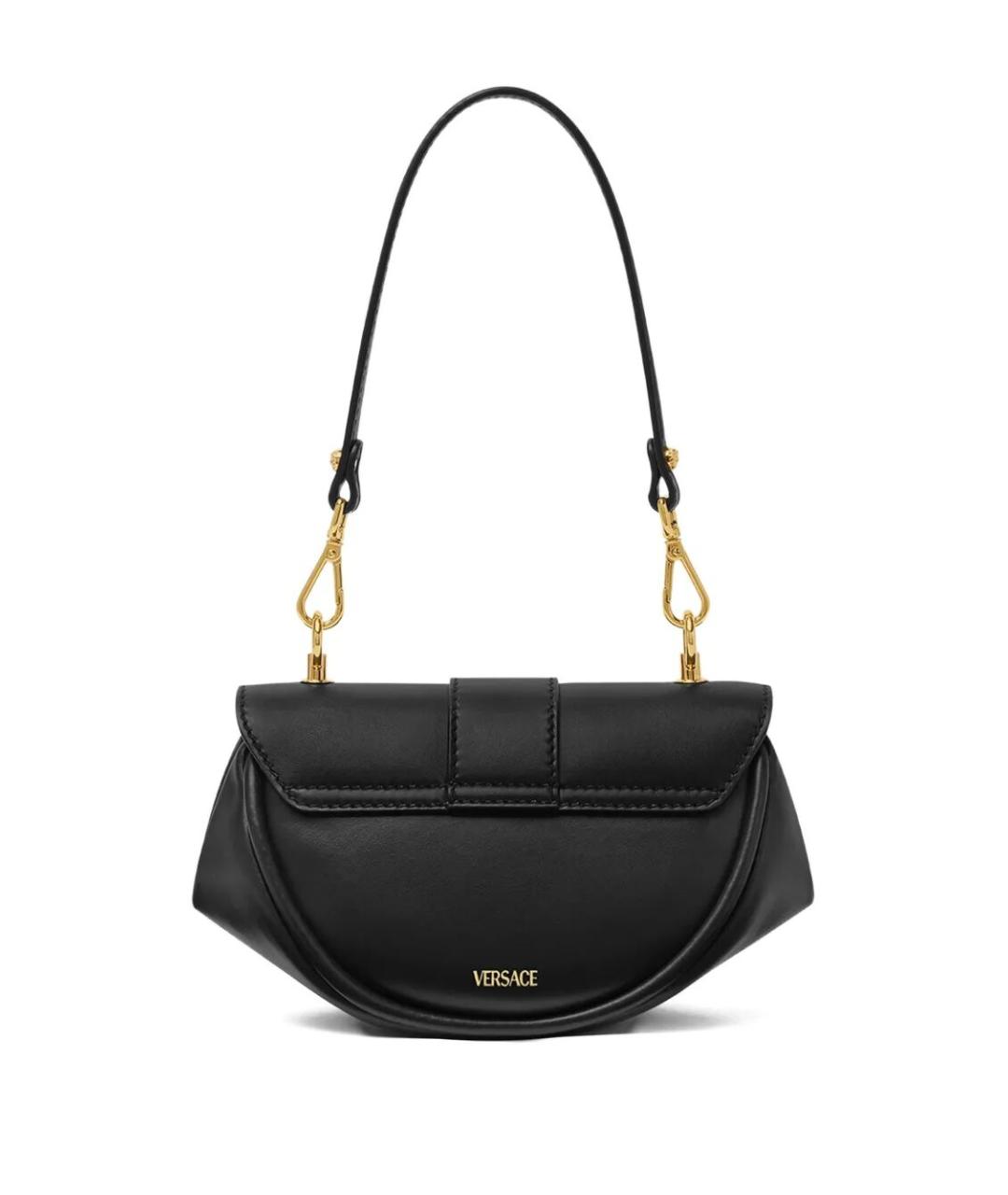 VERSACE Черная кожаная сумка через плечо, фото 2
