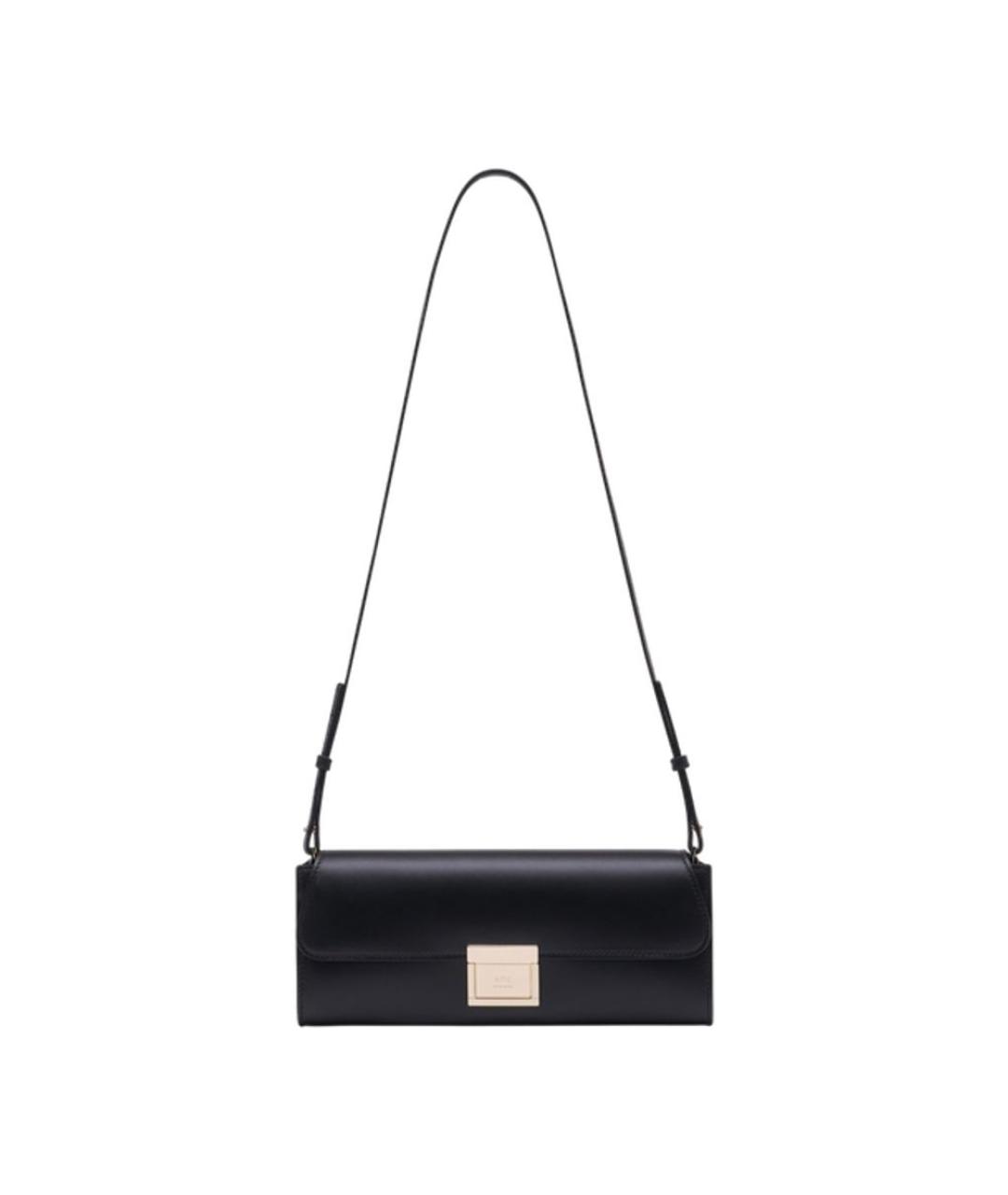 Ami Paris Черная кожаная сумка через плечо, фото 1