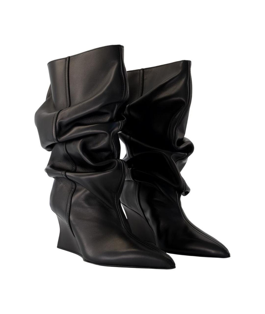 BALMAIN Черные кожаные сапоги, фото 2