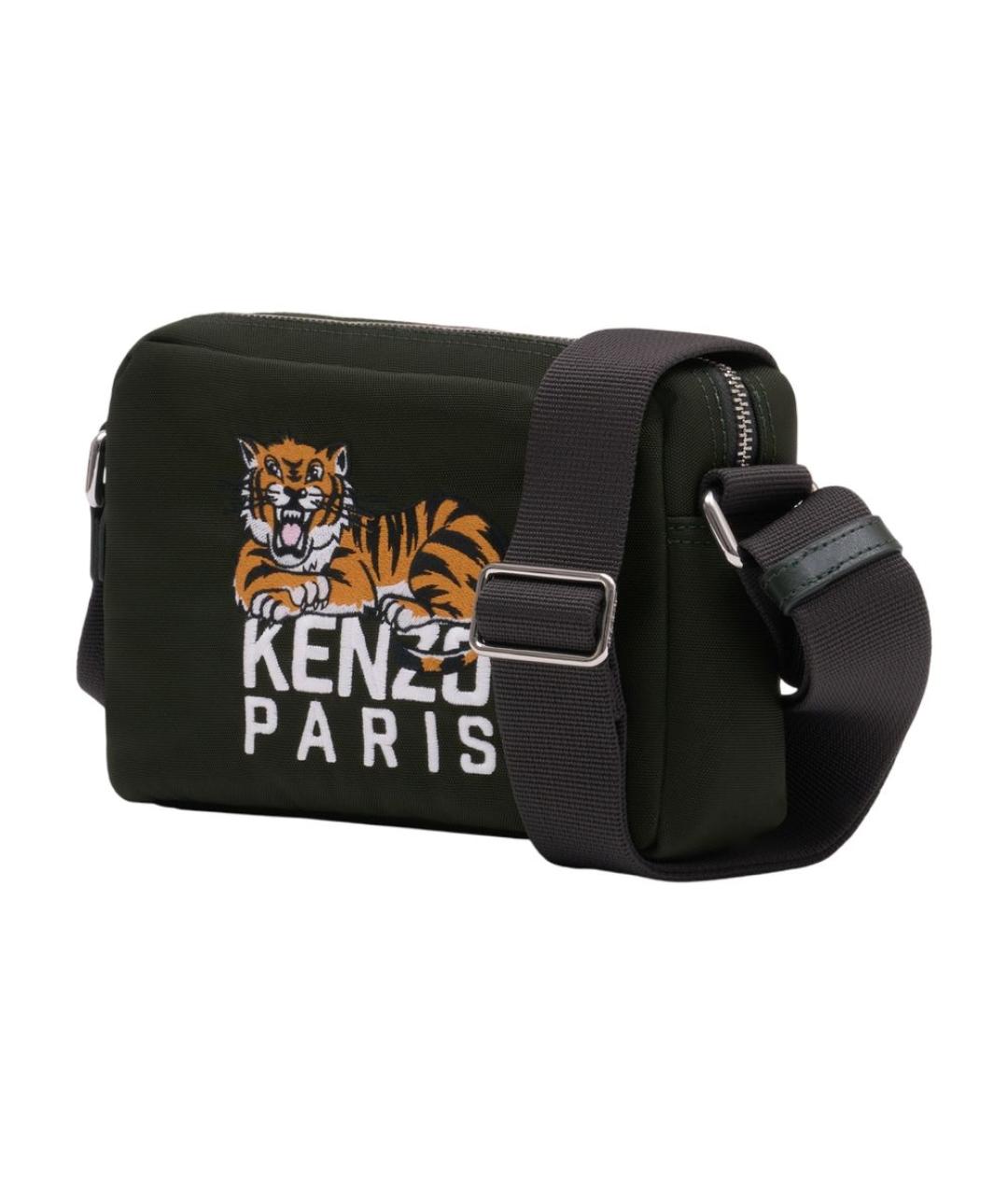 KENZO Черная синтетическая сумка на плечо, фото 2