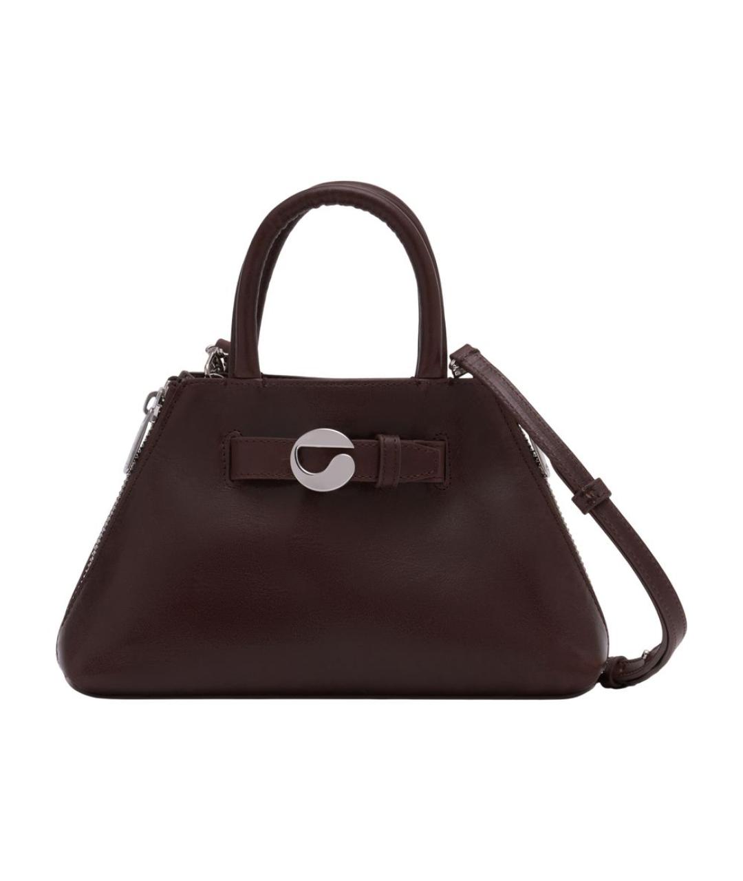 COPERNI Коричневая кожаная сумка с короткими ручками, фото 1