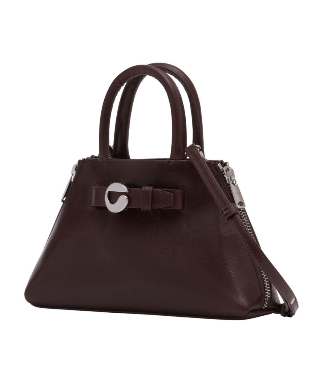 COPERNI Коричневая кожаная сумка с короткими ручками, фото 2