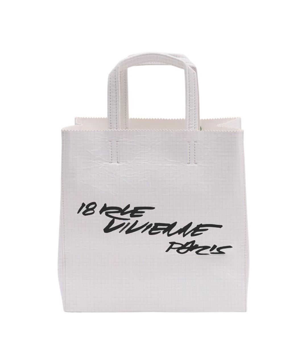 KENZO Белая кожаная сумка тоут, фото 3