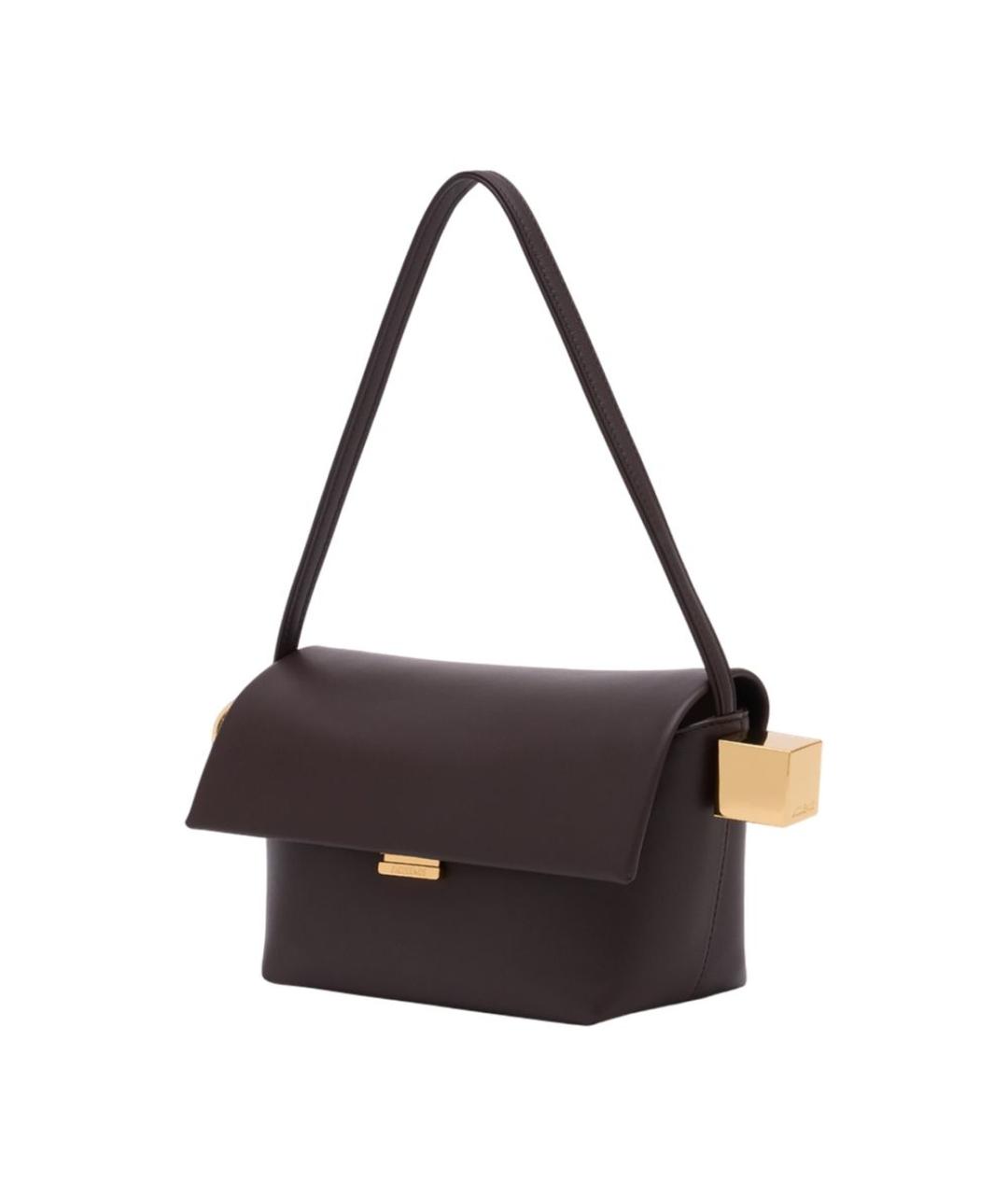 JACQUEMUS Коричневая кожаная сумка через плечо, фото 2