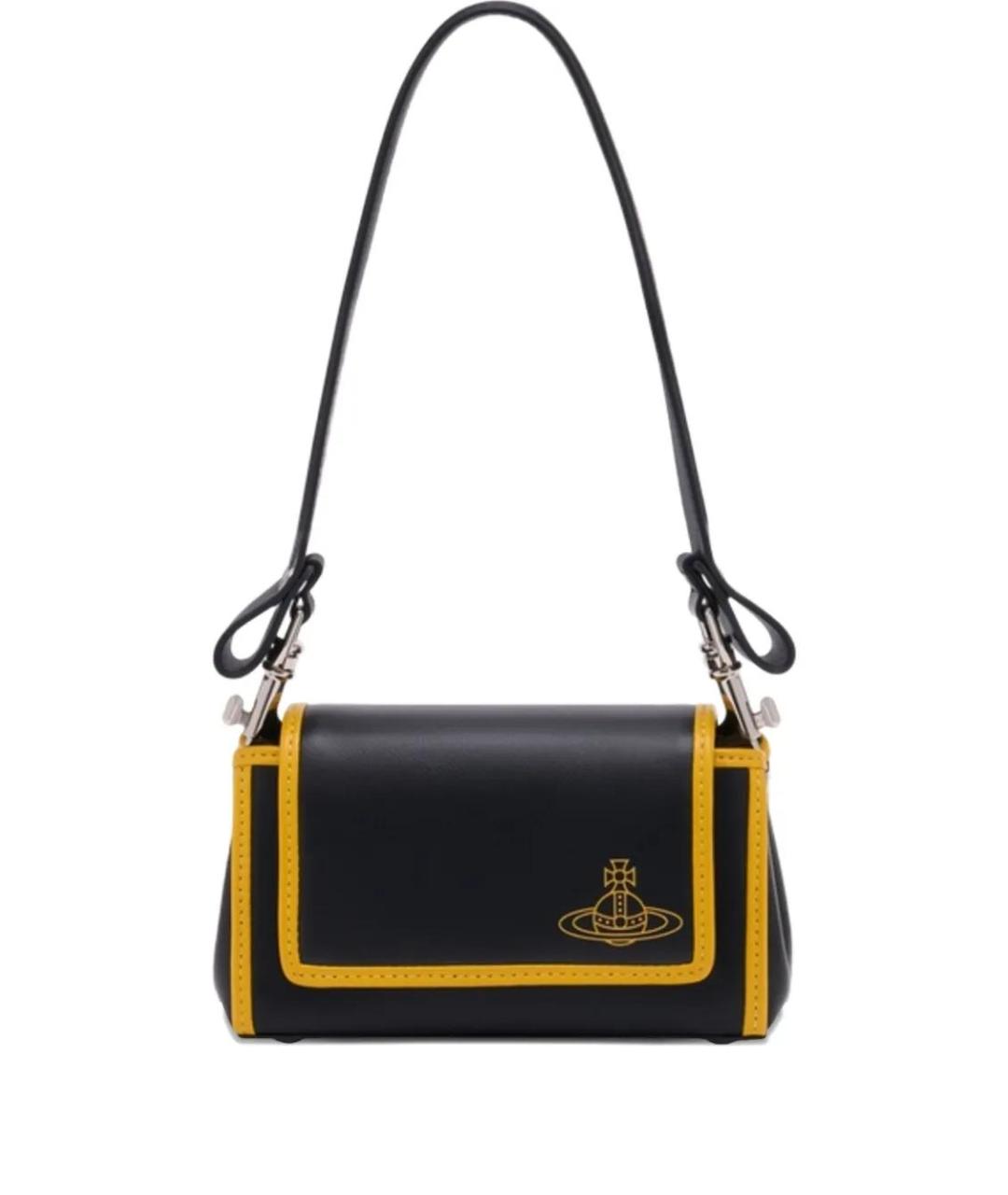 VIVIENNE WESTWOOD Черная синтетическая сумка с короткими ручками, фото 1