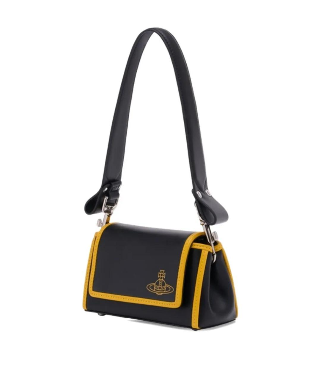 VIVIENNE WESTWOOD Черная синтетическая сумка с короткими ручками, фото 2