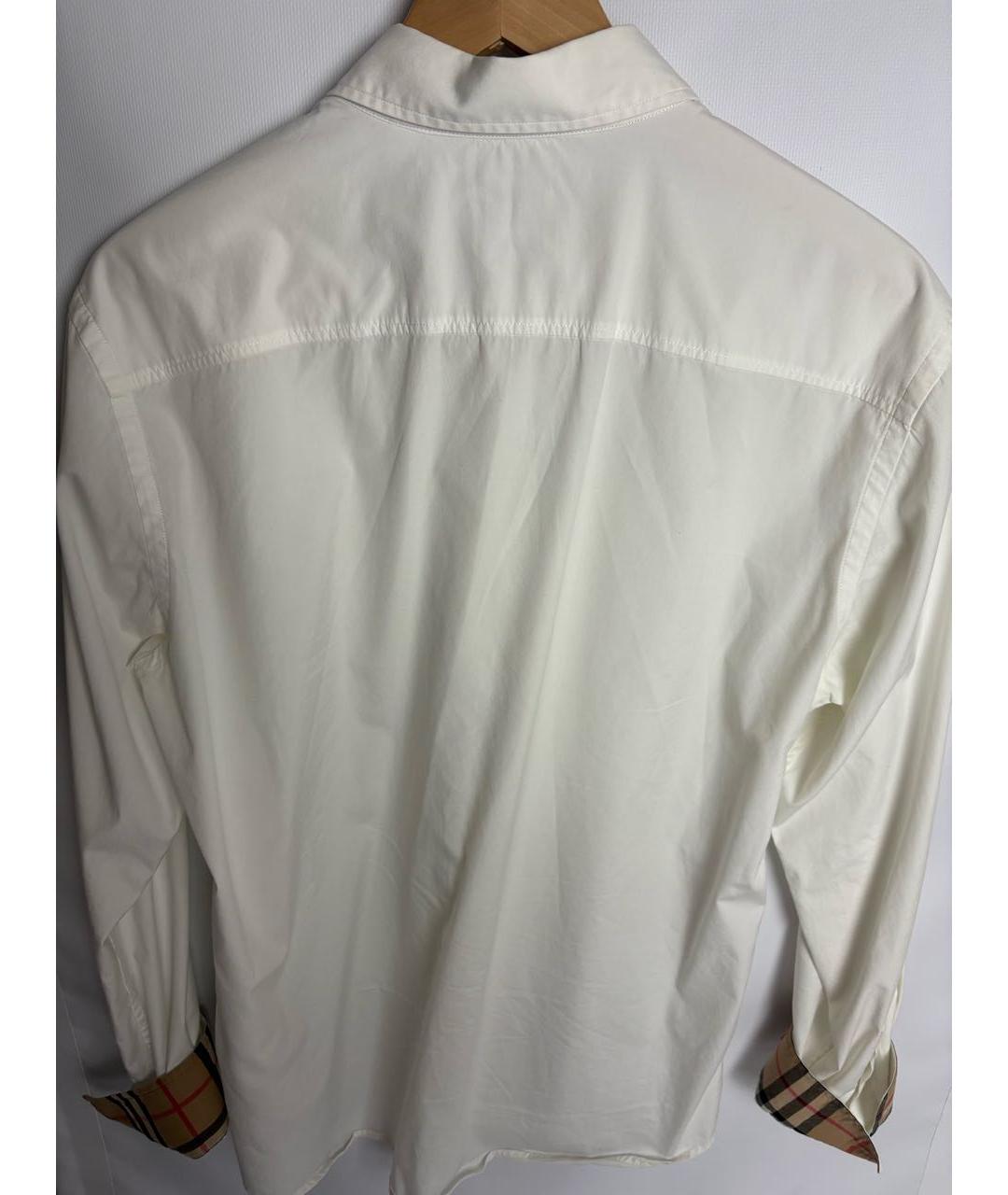 BURBERRY Белая хлопковая классическая рубашка, фото 3