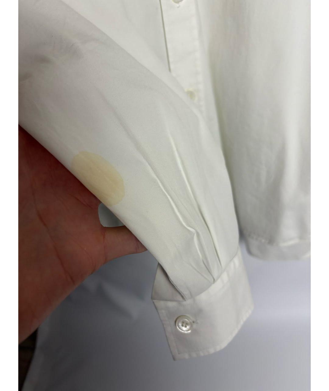 BURBERRY Белая хлопковая классическая рубашка, фото 5