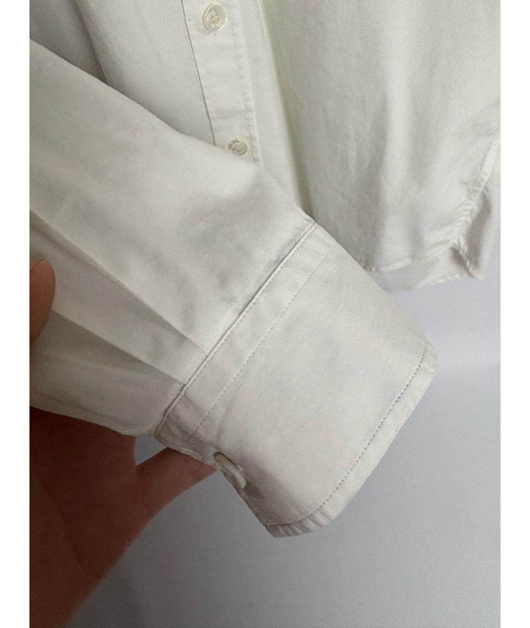 BURBERRY Белая хлопковая классическая рубашка, фото 4