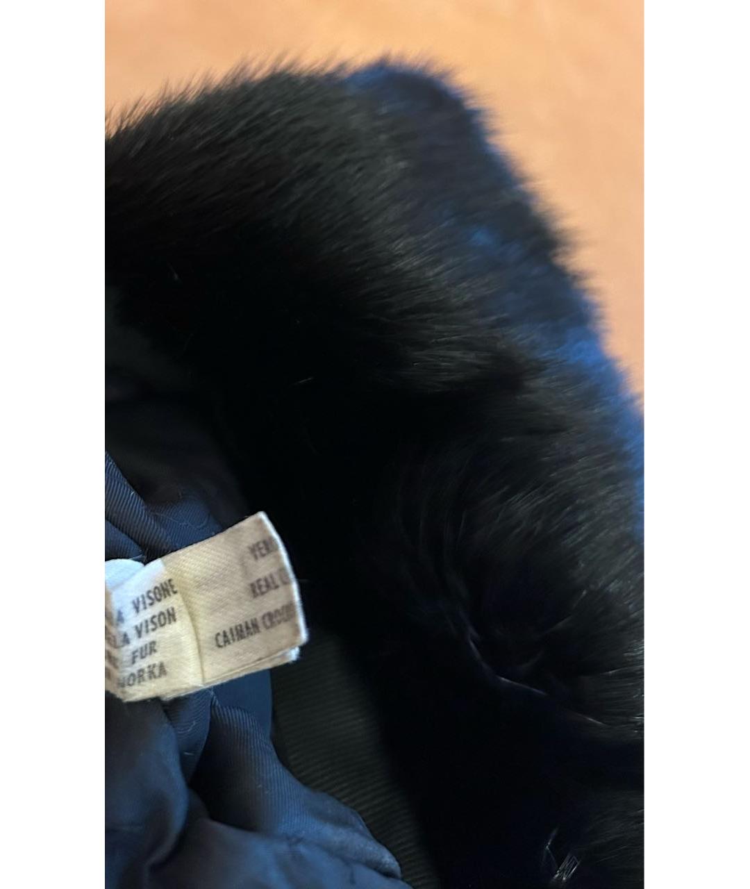 BRIONI Черная кожаная шапка, фото 6