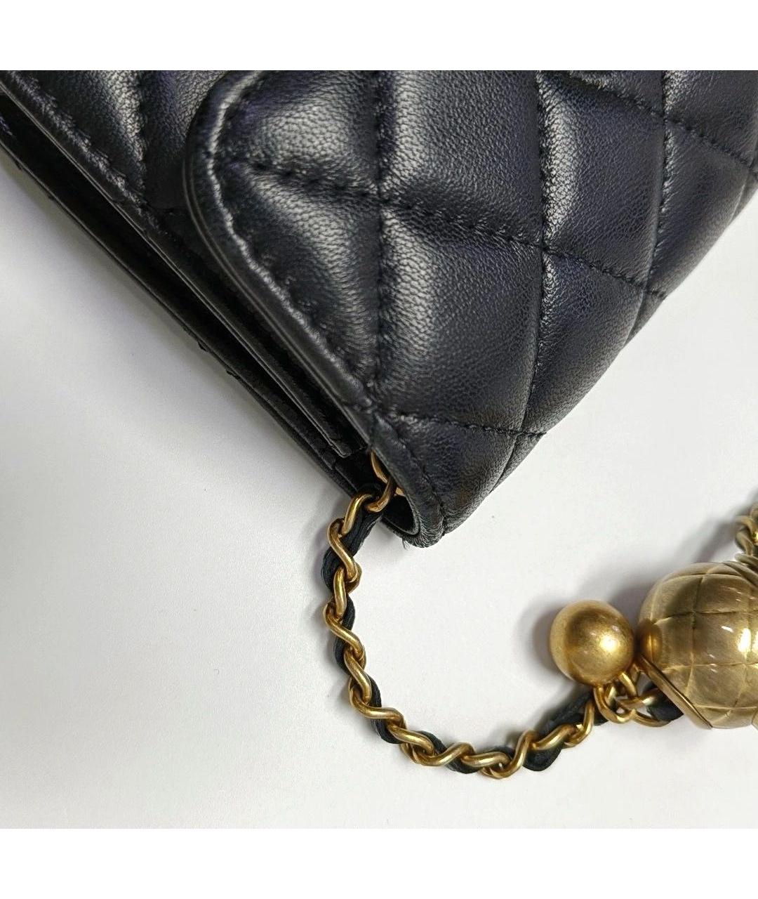CHANEL Черная кожаная сумка через плечо, фото 7