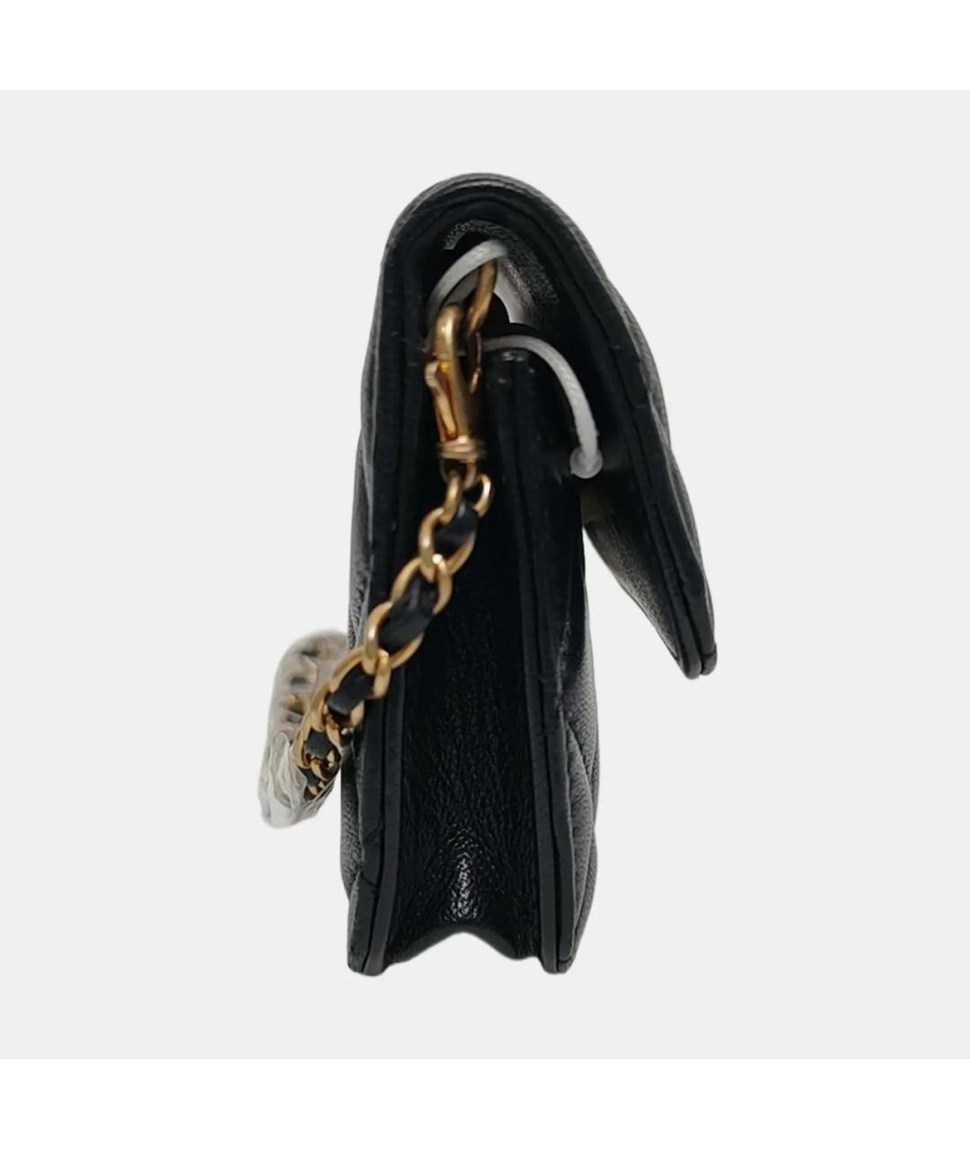 CHANEL Черная кожаная сумка через плечо, фото 3