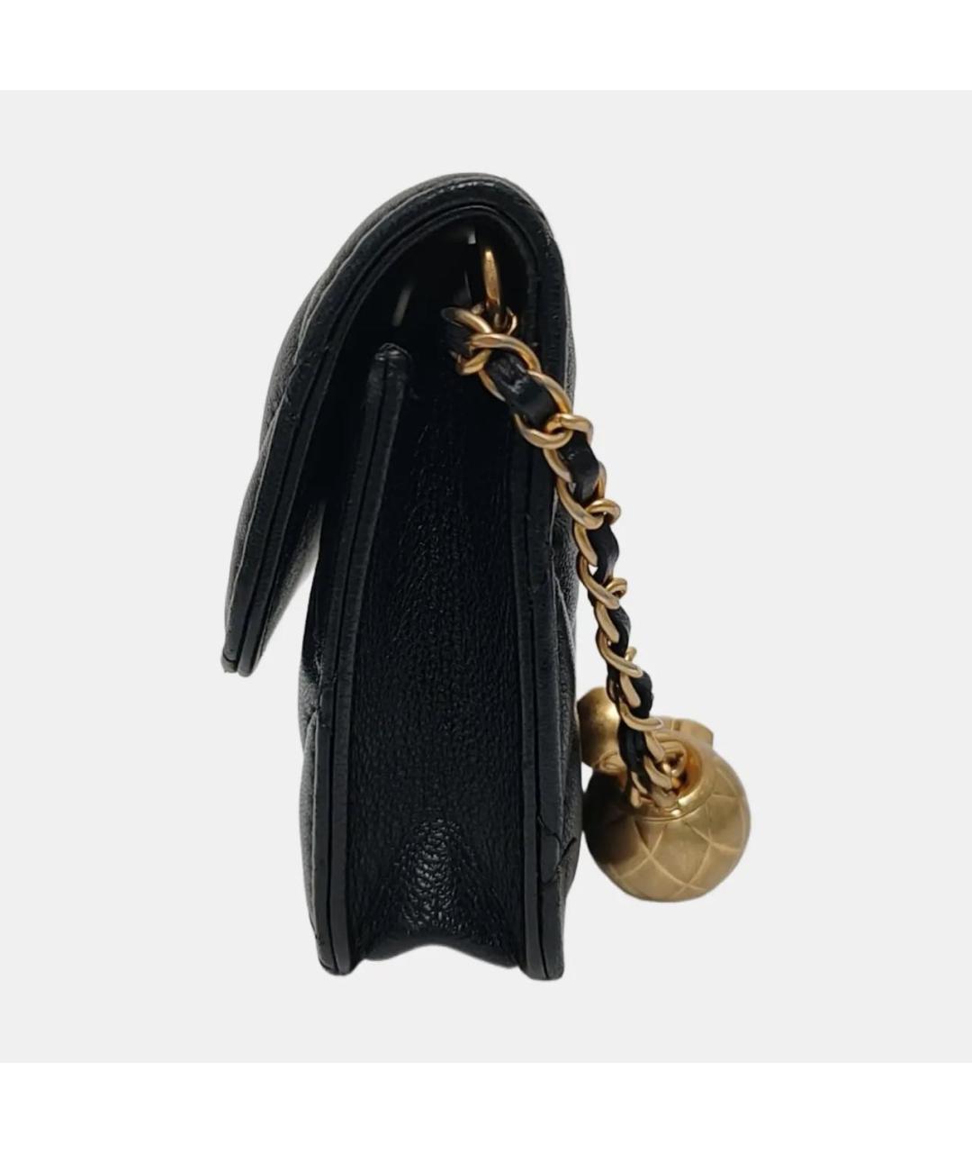 CHANEL Черная кожаная сумка через плечо, фото 2