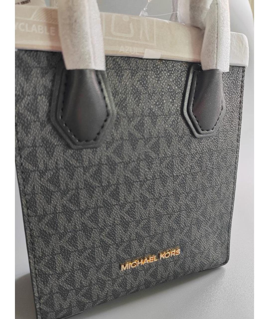 MICHAEL KORS Черная сумка через плечо из искусственной кожи, фото 6