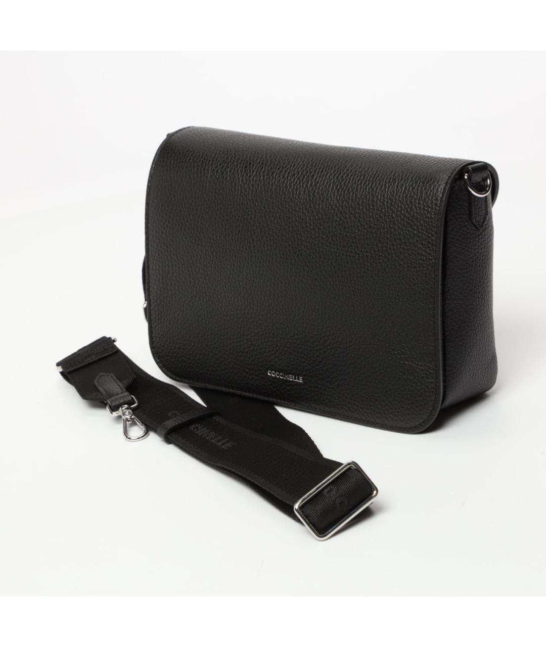 COCCINELLE Черная кожаная сумка через плечо, фото 3
