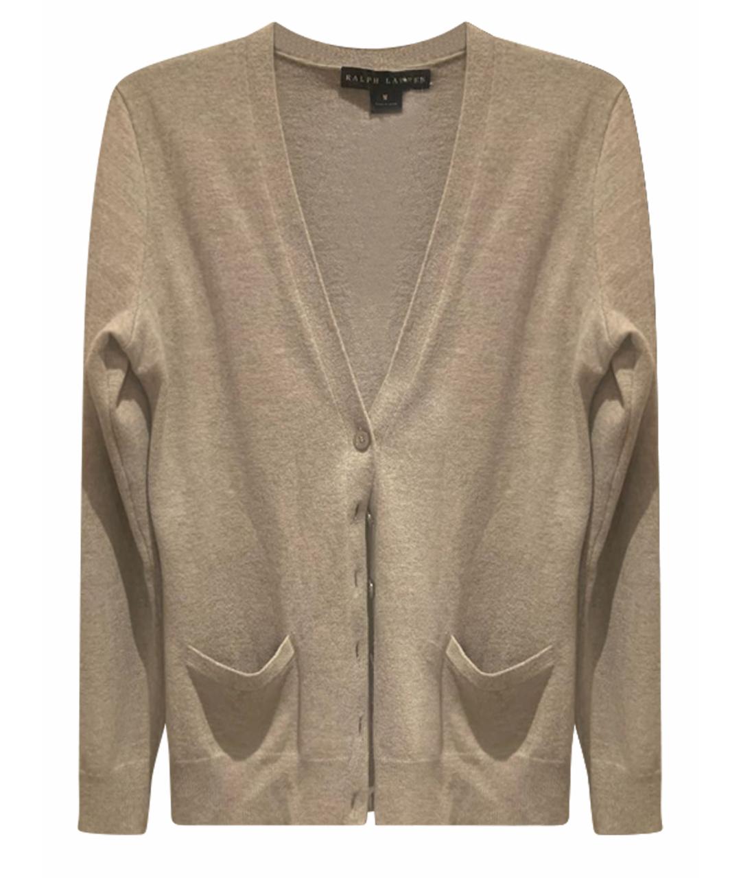 RALPH LAUREN Серый кашемировый кардиган, фото 1