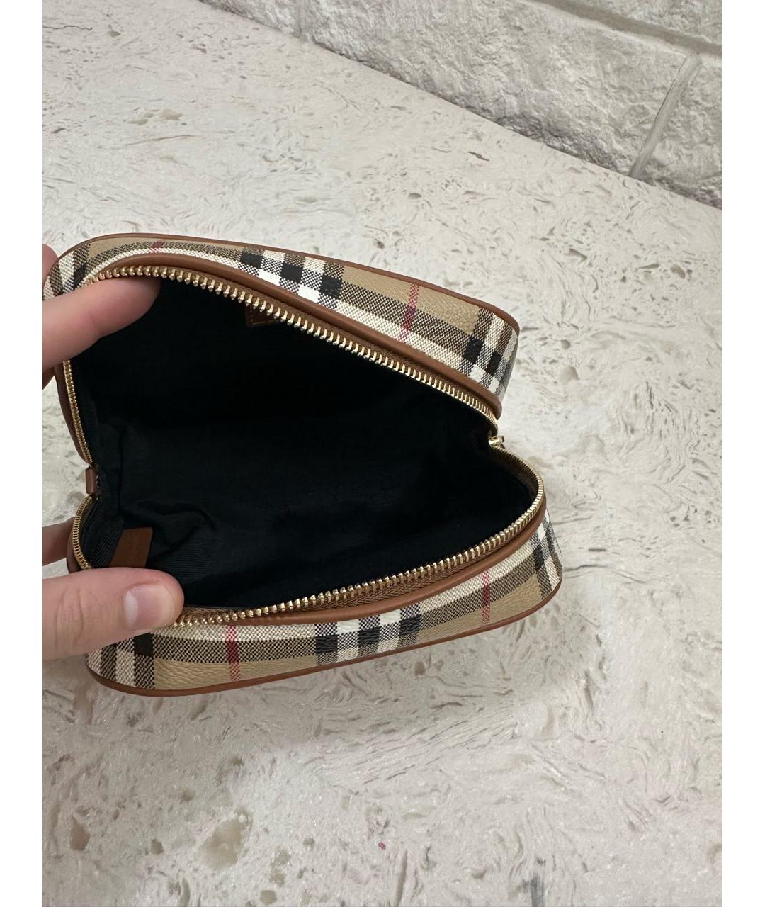 BURBERRY Бежевая косметичка, фото 6