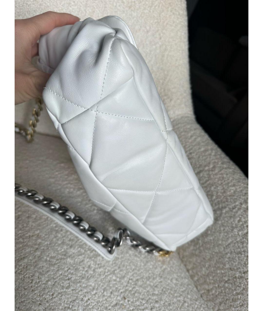 CHANEL Белая кожаная сумка через плечо, фото 2