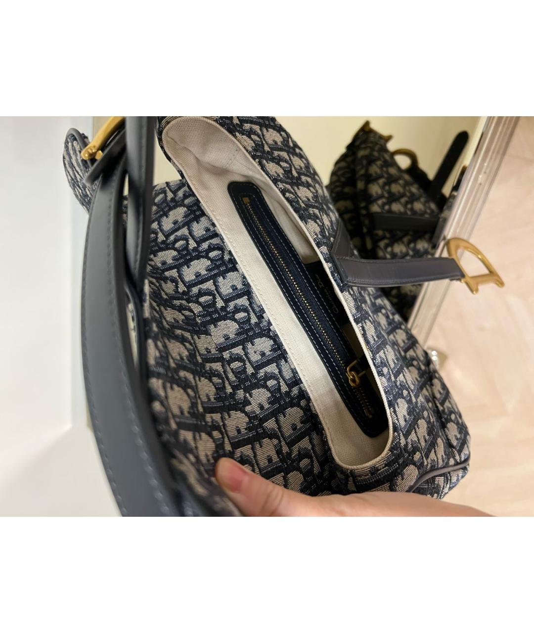 CHRISTIAN DIOR Темно-синяя сумка через плечо, фото 6