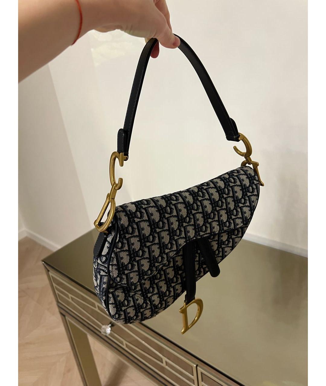 CHRISTIAN DIOR Темно-синяя сумка через плечо, фото 2