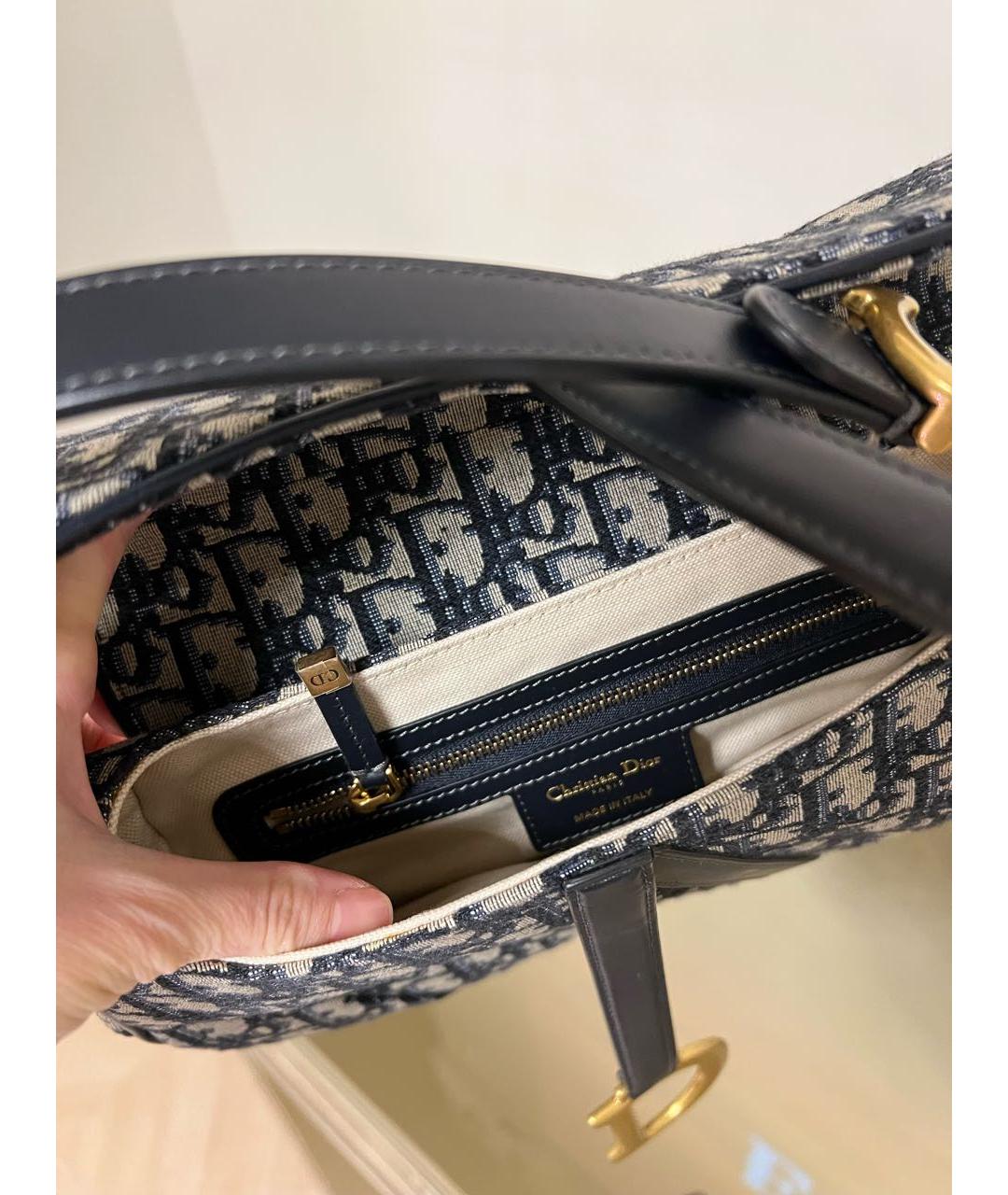 CHRISTIAN DIOR Темно-синяя сумка через плечо, фото 4