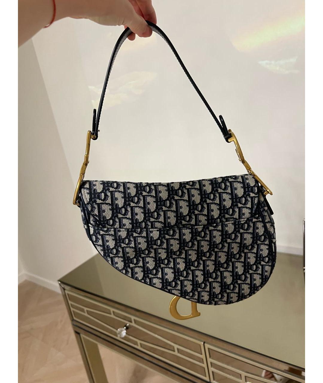 CHRISTIAN DIOR Темно-синяя сумка через плечо, фото 3