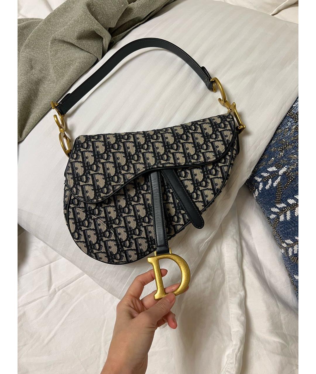 CHRISTIAN DIOR Темно-синяя сумка через плечо, фото 7