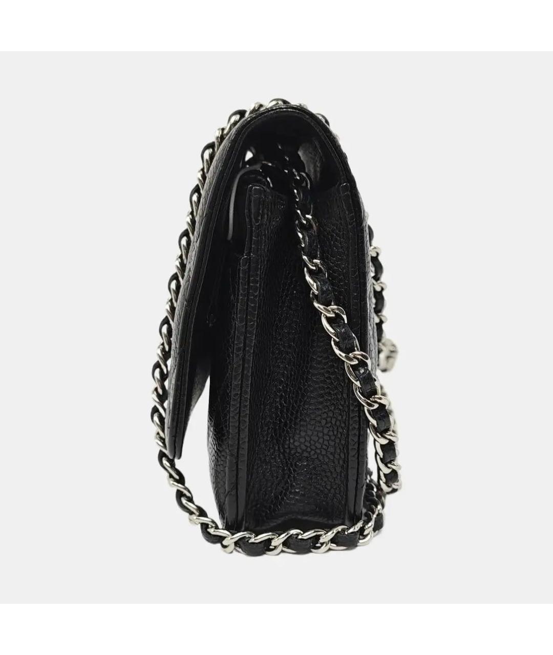 CHANEL Черная кожаная сумка через плечо, фото 2