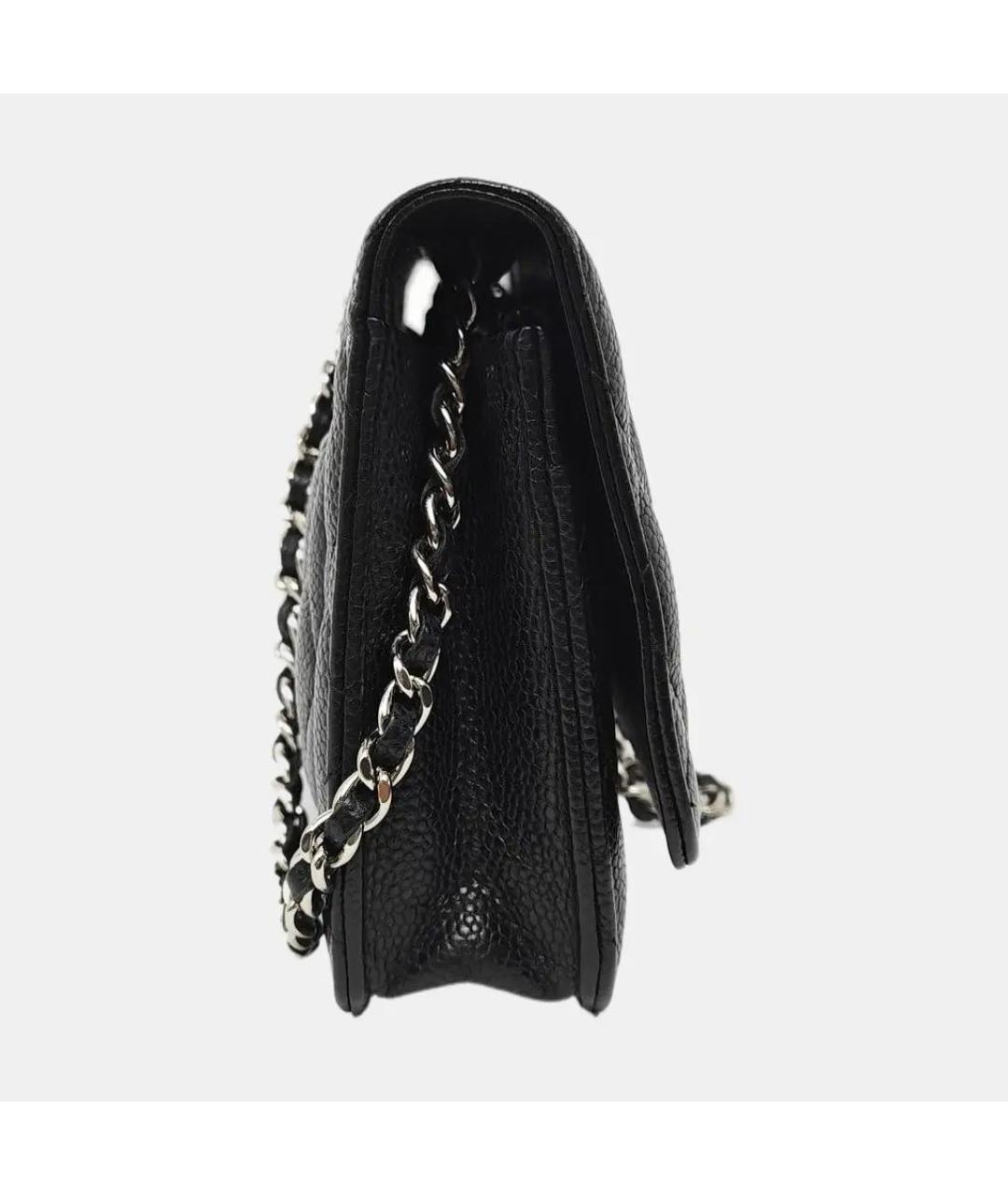 CHANEL Черная кожаная сумка через плечо, фото 3