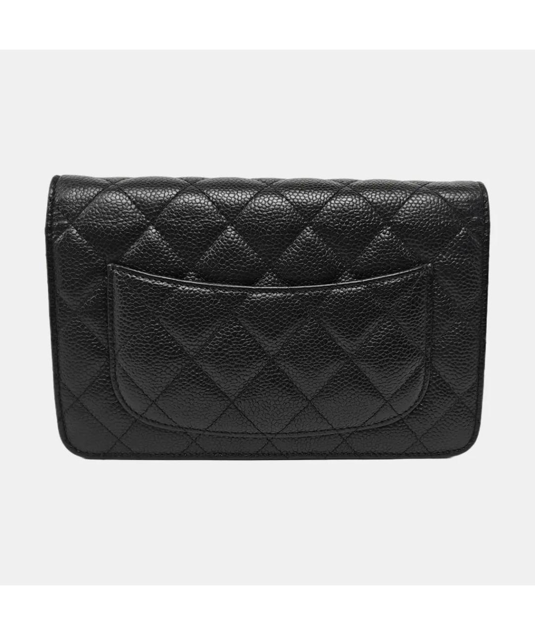 CHANEL Черная кожаная сумка через плечо, фото 4