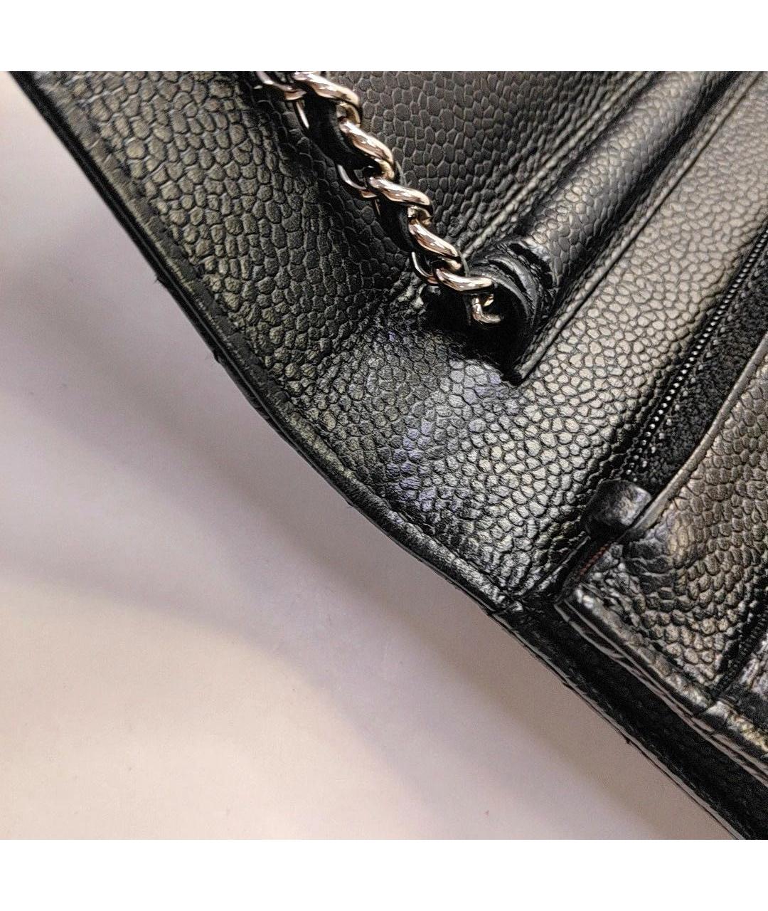 CHANEL Черная кожаная сумка через плечо, фото 7