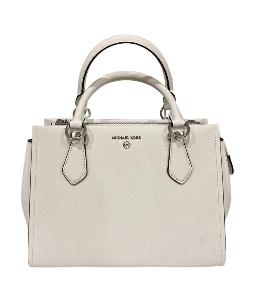 MICHAEL KORS Белая кожаная сумка с короткими ручками, фото 1