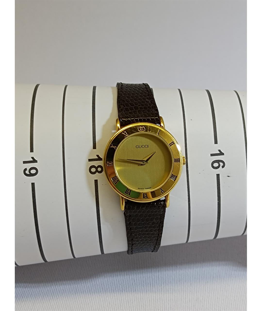 GUCCI Золотые стальные часы, фото 9