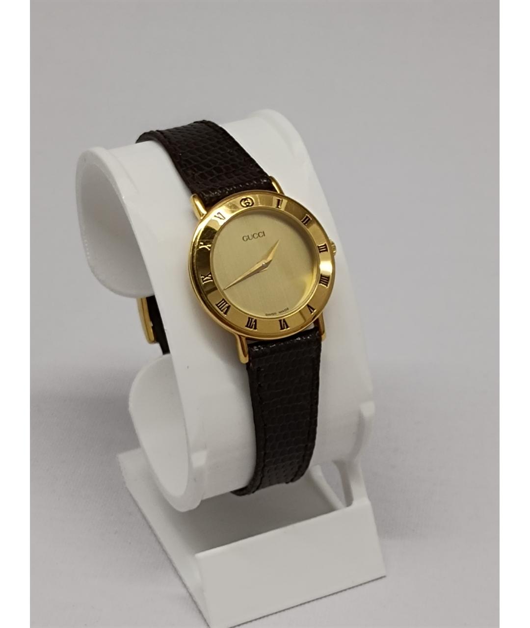 GUCCI Золотые стальные часы, фото 3