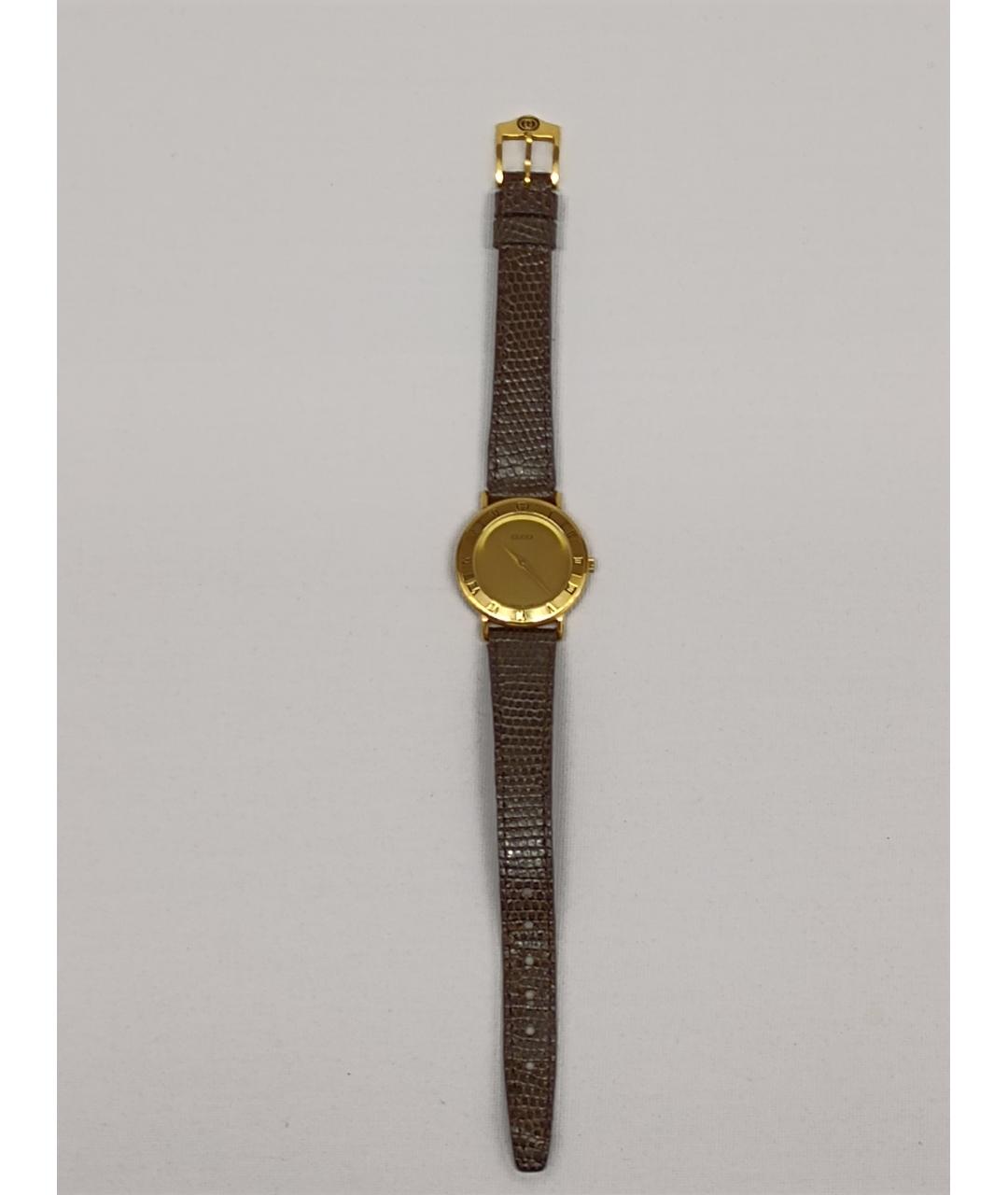 GUCCI Золотые стальные часы, фото 10