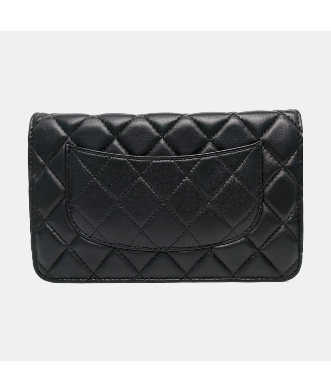 CHANEL Черная кожаная сумка через плечо, фото 4