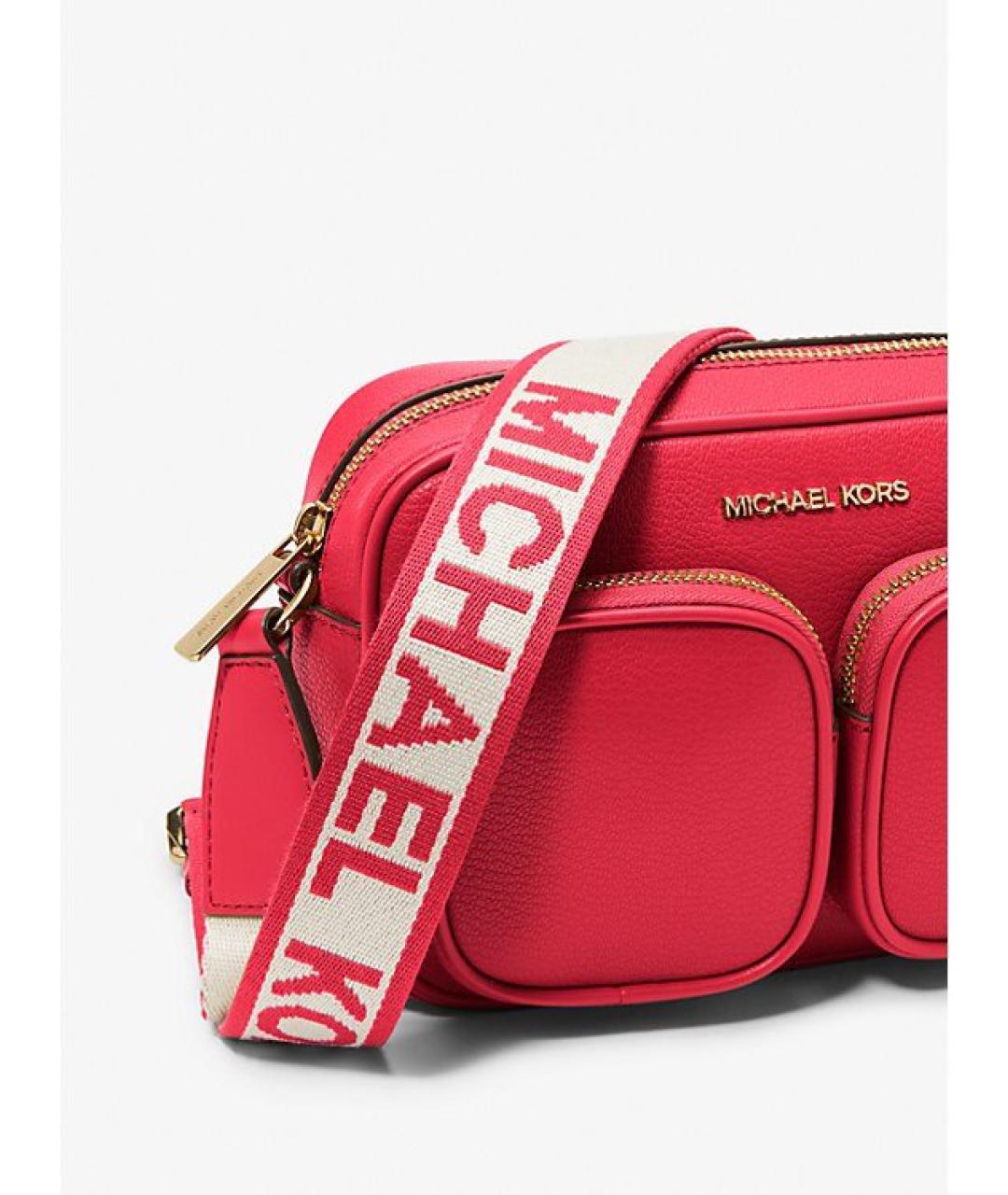 MICHAEL KORS Красная кожаная сумка через плечо, фото 3