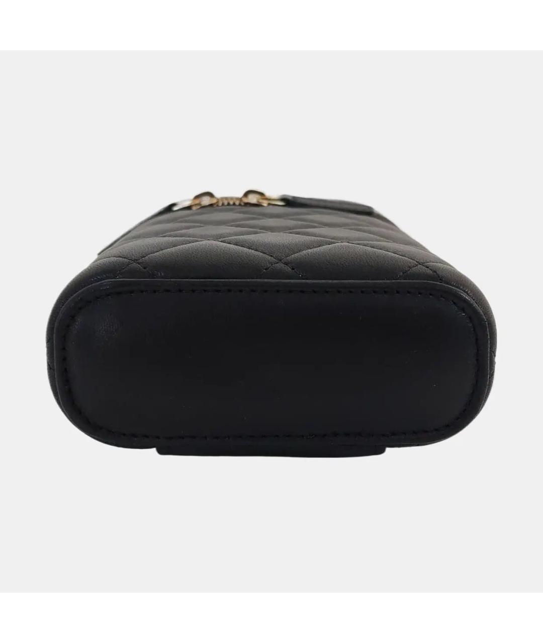 CHANEL Черная кожаная сумка с короткими ручками, фото 4