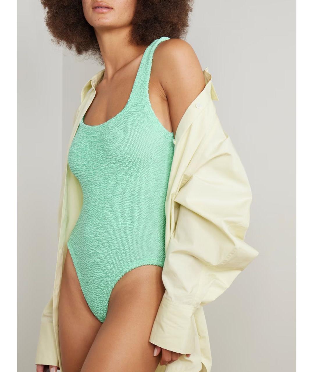 HUNZA G Салатовый купальник, фото 3