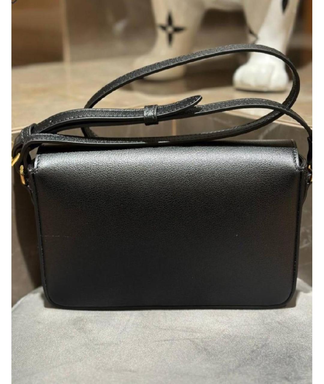 BURBERRY Черная кожаная сумка через плечо, фото 3