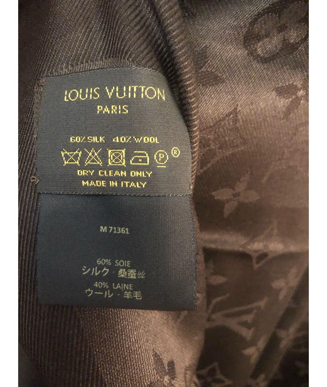 LOUIS VUITTON Коричневый платок, фото 7