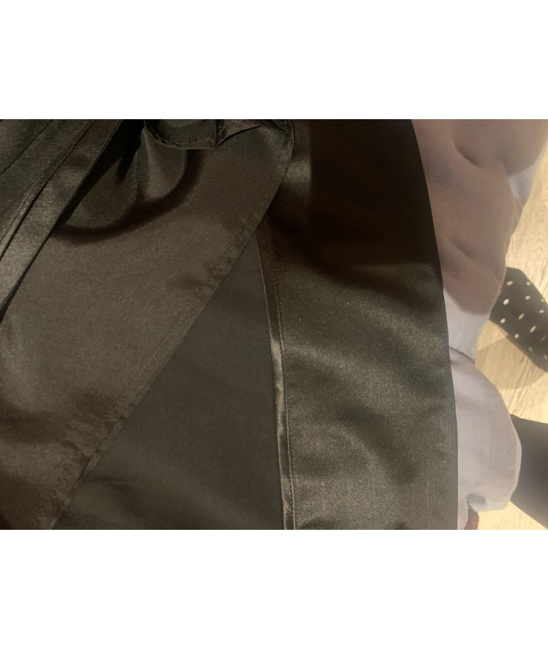 BURBERRY Черная шелковая юбка миди, фото 5